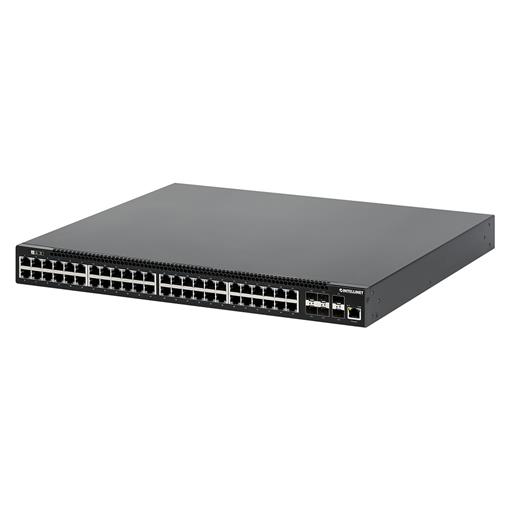 562041_Intellinet 54-Port L3 Fully Managed PoE+ Switch with 48 Gigabit Ethernet Ports and 6 SFP+ Uplinks, 850W, With Self Healing Networks